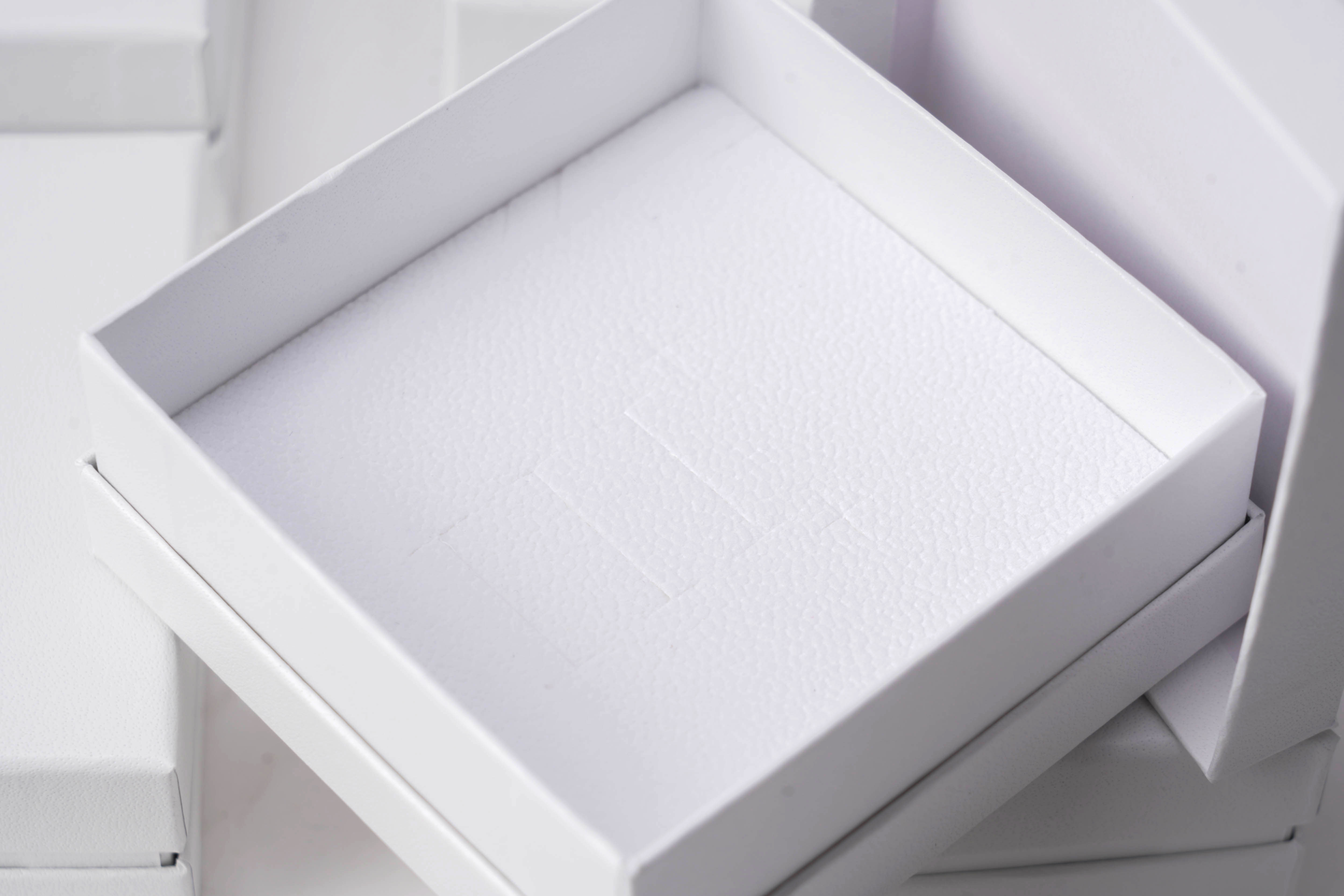 무광 더블 주얼리 케이스 액세서리 포장 선물 상자 화이트 대 9x9x4cm 10개