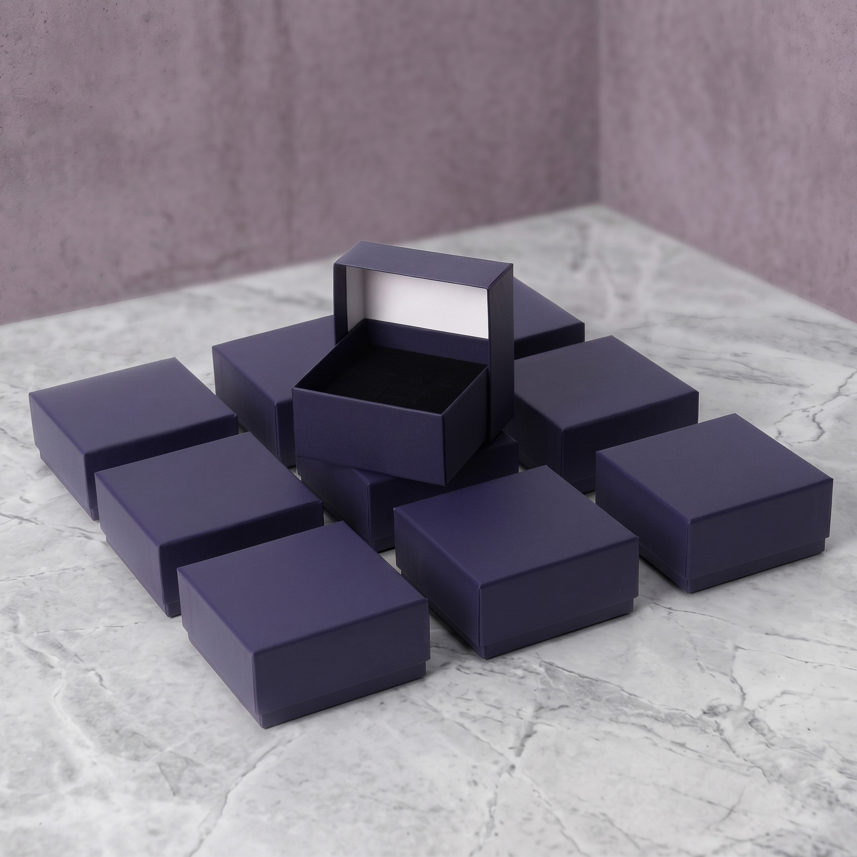 주얼리 세트 케이스 악세사리 선물 포장 상자 네이비 대 10x10x5cm 20개