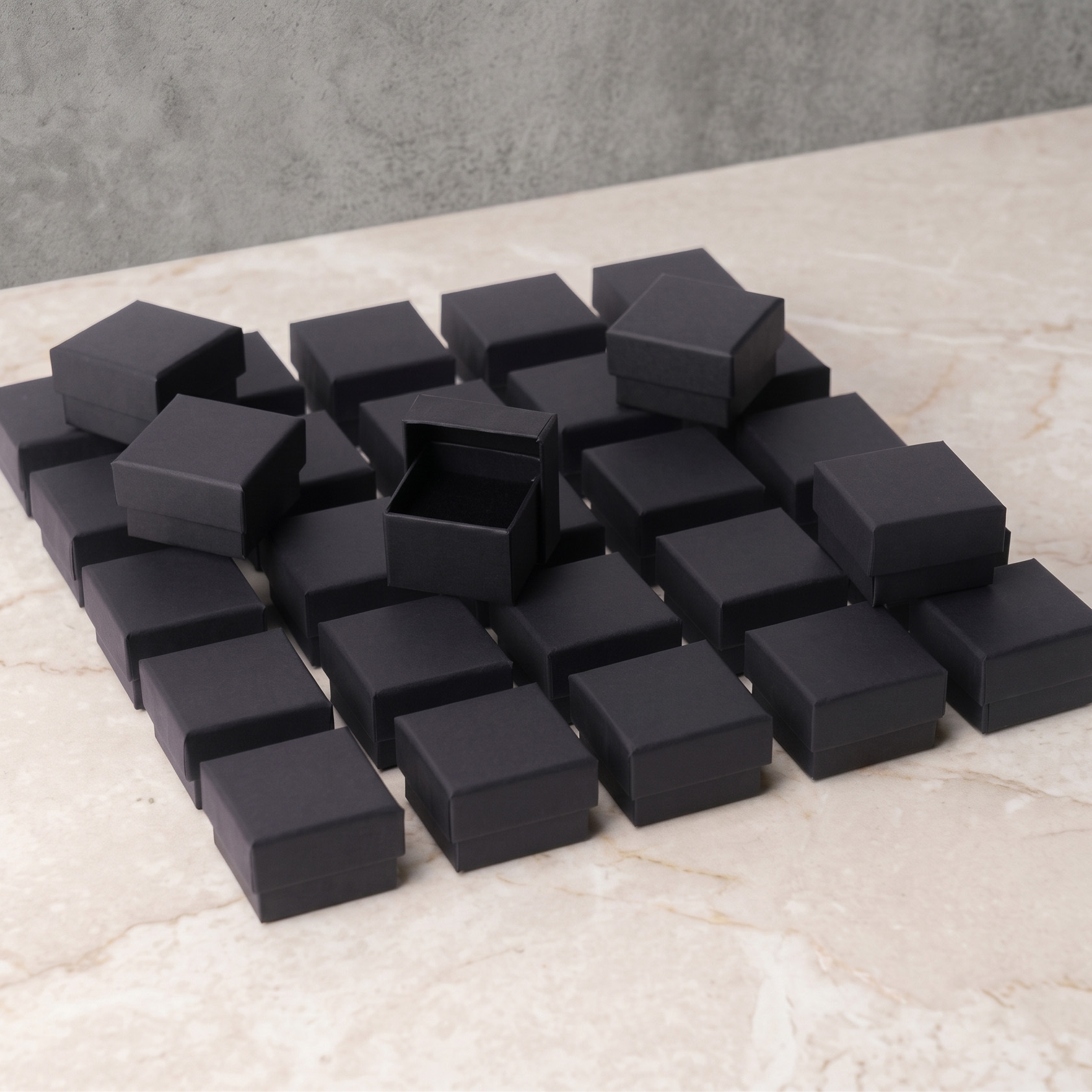 고급 주얼리 반지 케이스 상자 블랙 4x4x2.5cm 30개