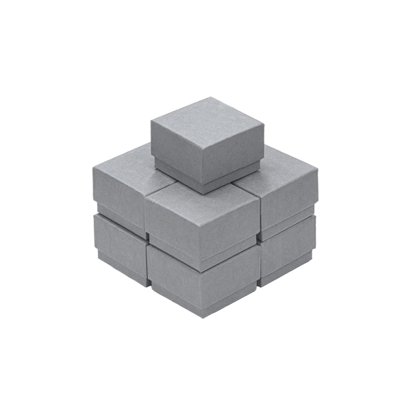 고급 정사각 주얼리 세트 케이스 상자 그레이 6x6x4cm 20개