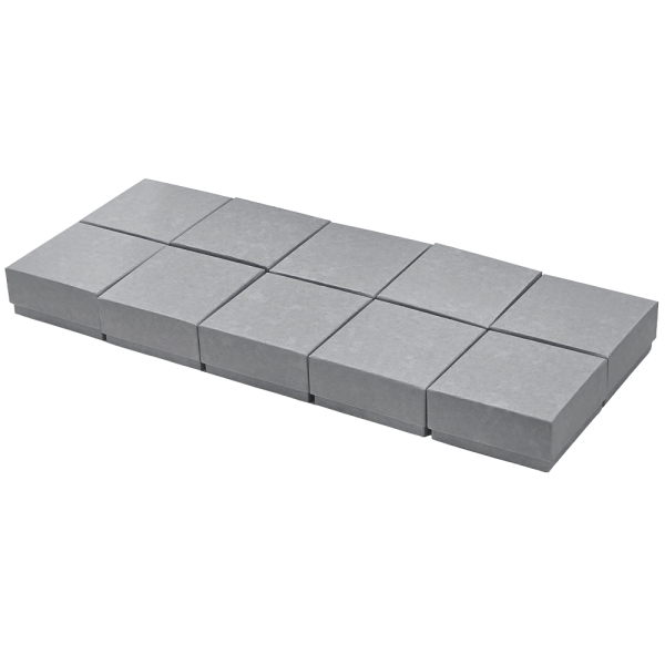 고급 정사각 주얼리 세트 케이스 상자 그레이 9x9x4cm 10개