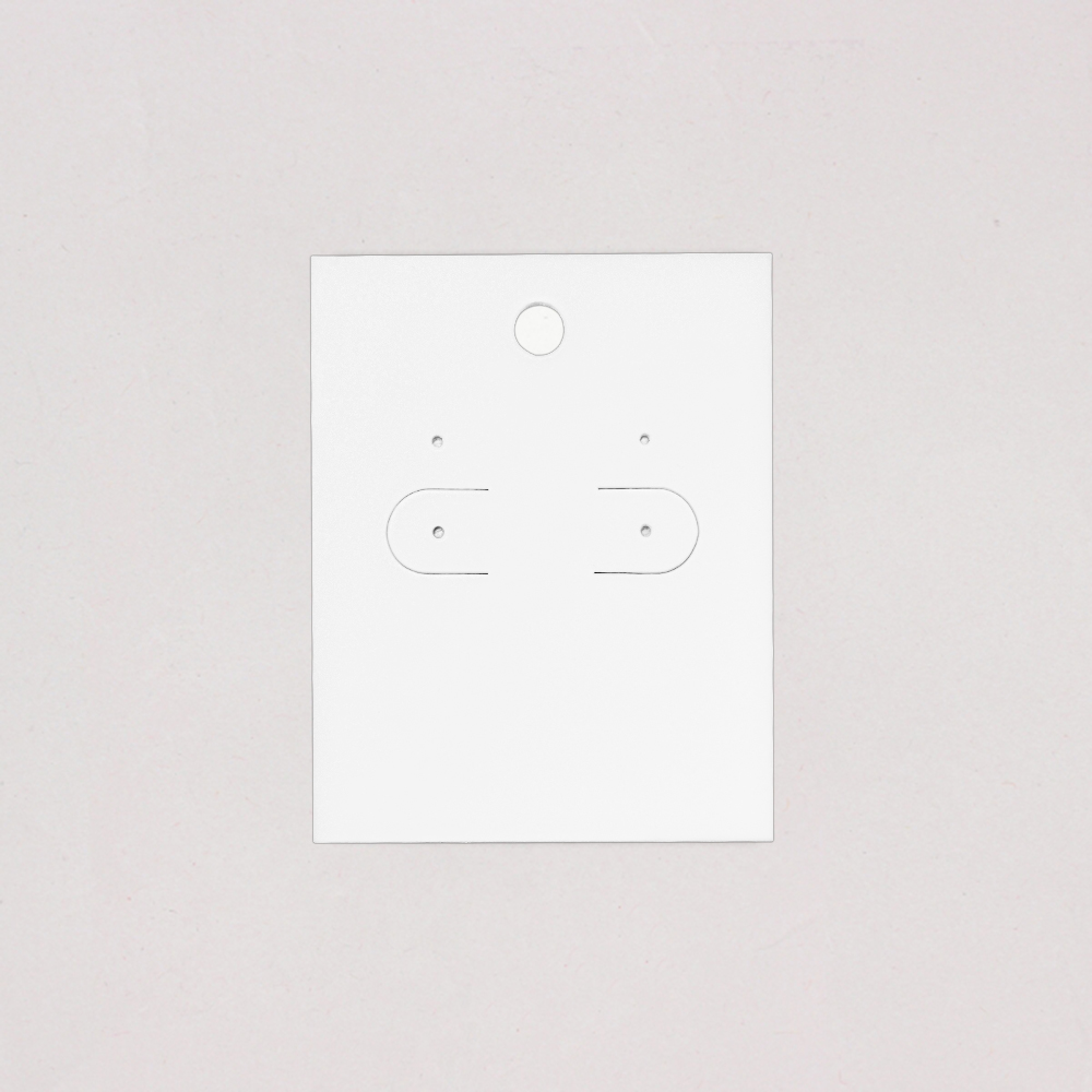 심플 귀걸이 악세사리 택 화이트 5.5x7cm 100장