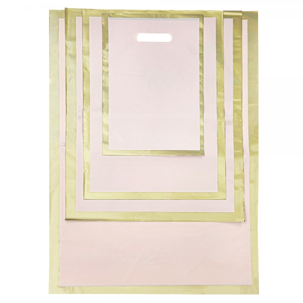골드라인 평판 비닐봉투 쇼핑백 핑크 27.5x39cm 50장