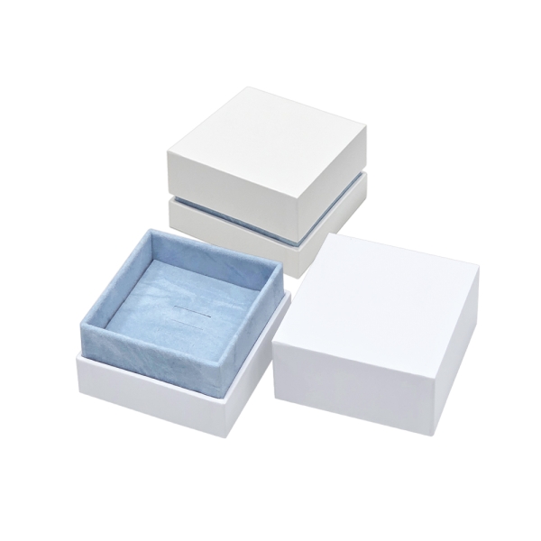 고급 투톤 주얼리 케이스 화이트/블루 6.5x6.5x4.5cm 10개