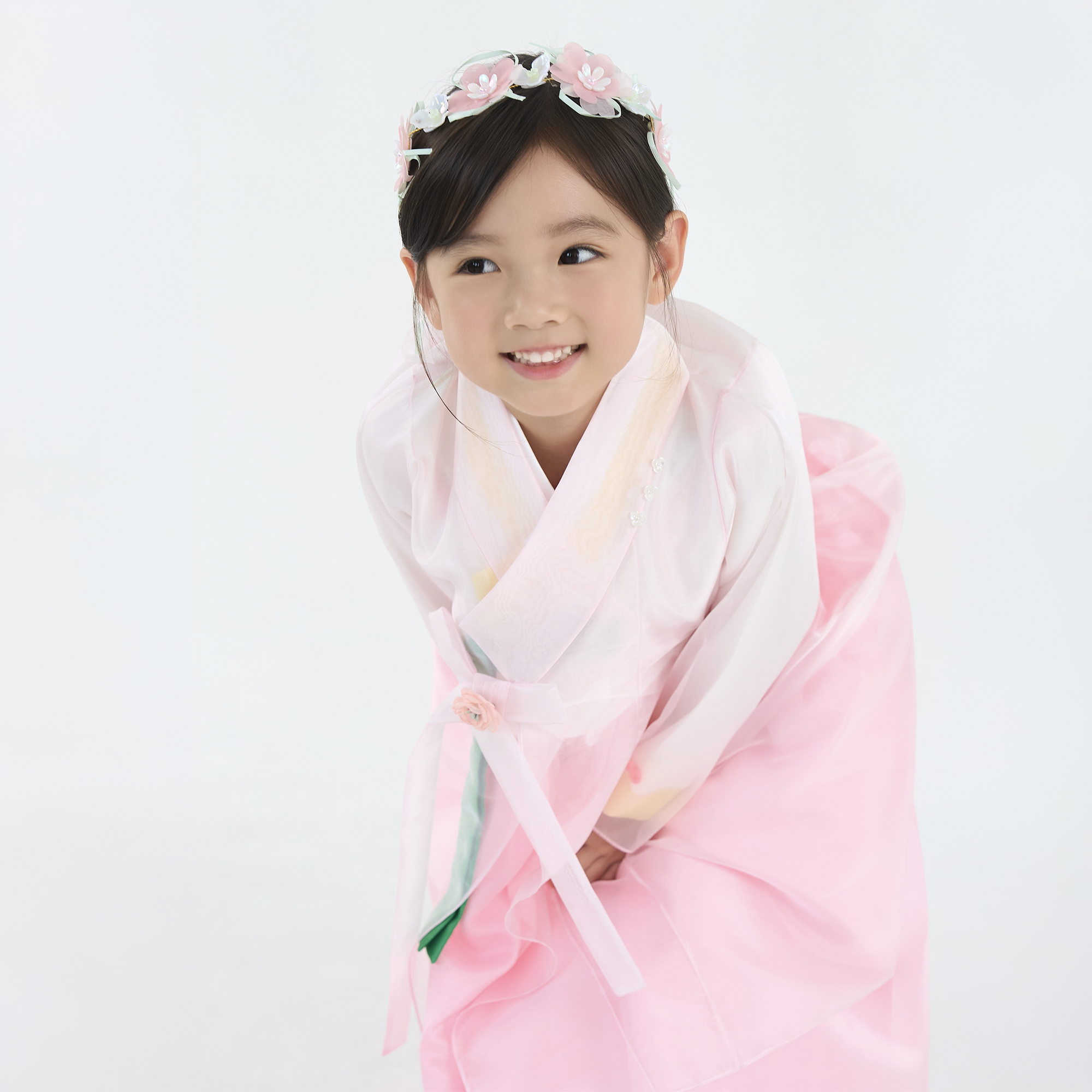 리모 여아 한복 릴리바이스 시어 연분홍 두루마기 시스루 돌 아기 유아 아동