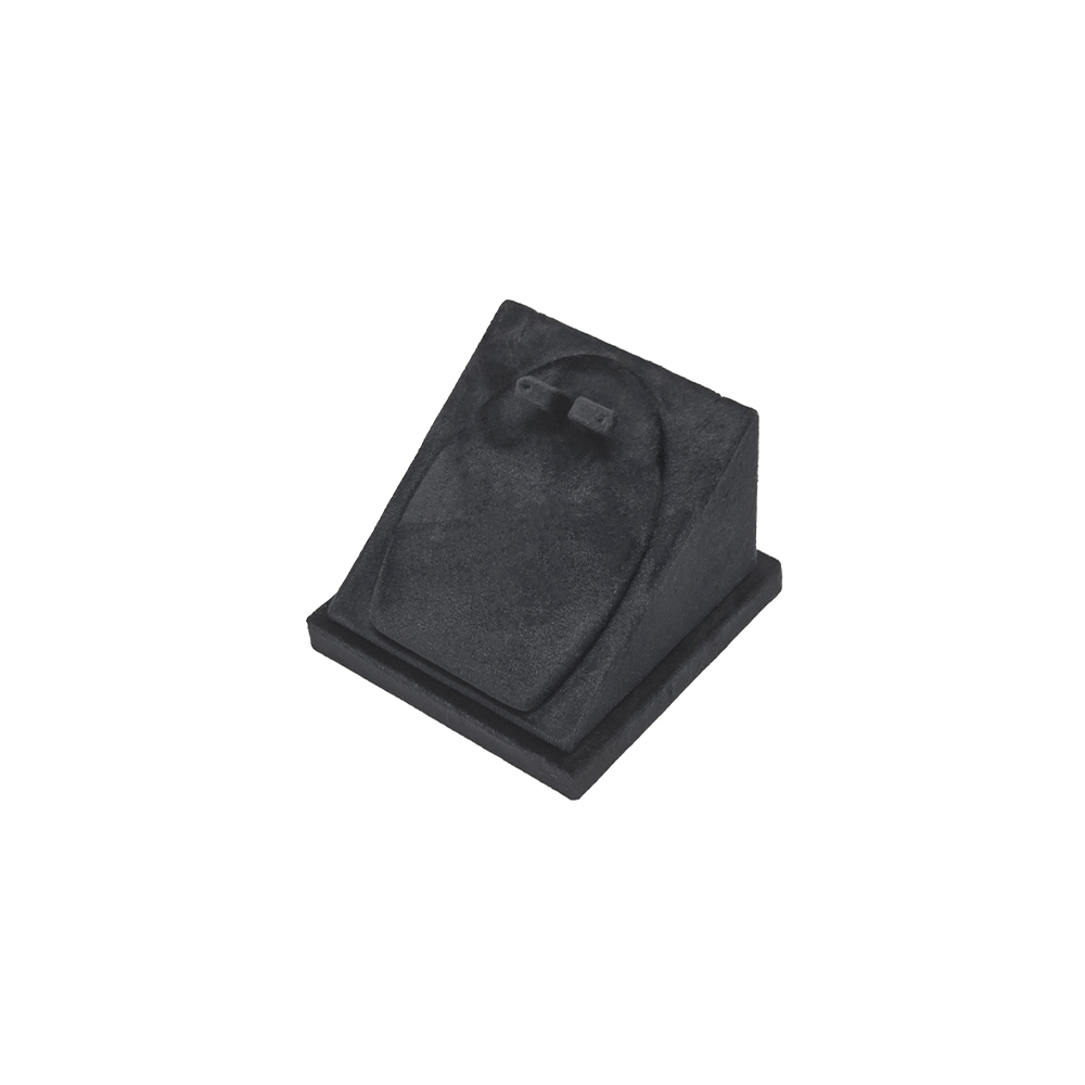 뉴벨벳 사각 경사 목걸이 귀걸이 세트 진열대 블랙 10x10x7.5cm