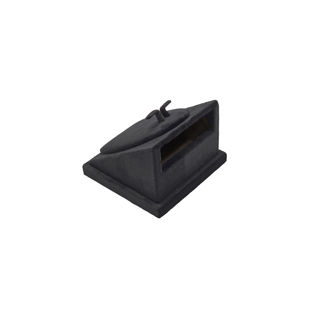 뉴벨벳 사각 경사 목걸이 귀걸이 세트 진열대 블랙 10x10x7.5cm