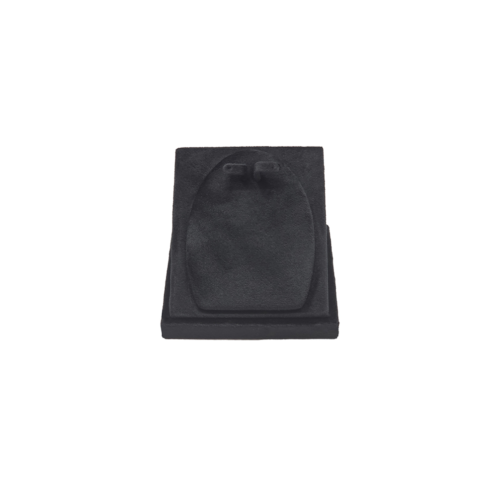 뉴벨벳 사각 경사 목걸이 귀걸이 세트 진열대 블랙 10x10x7.5cm