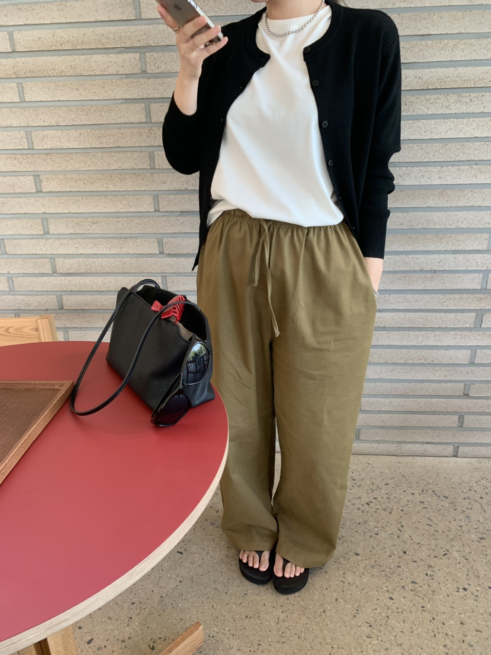 캐디 밴딩 코튼 와이드 데일리 팬츠 (4col) / 로웰샵