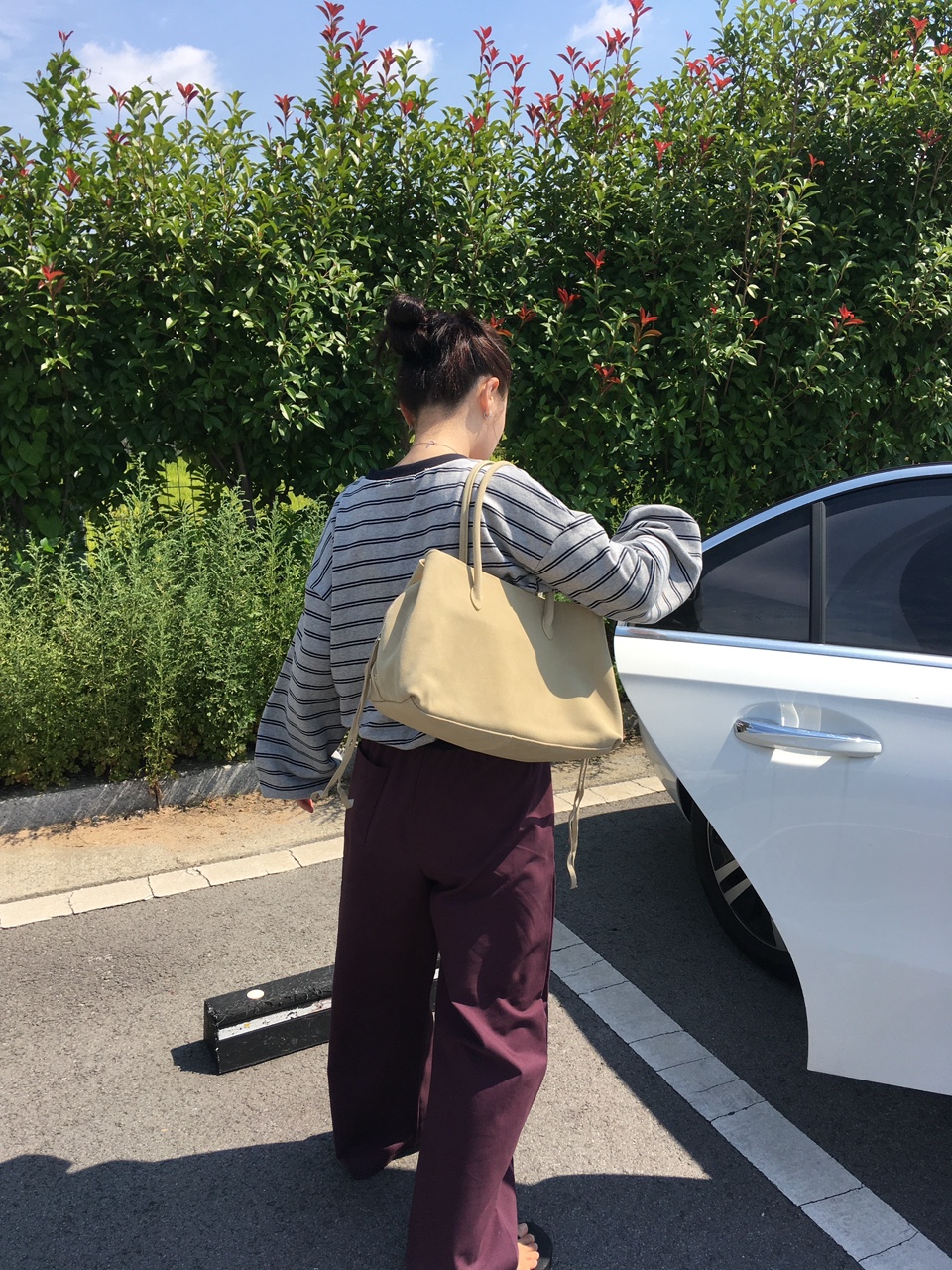 캐디 밴딩 코튼 와이드 데일리 팬츠 (4col) / 로웰샵