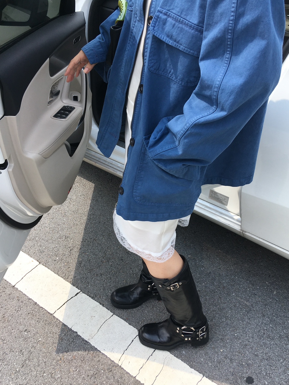 펀티 레글런 다잉 워크 하프 자켓 (2col)