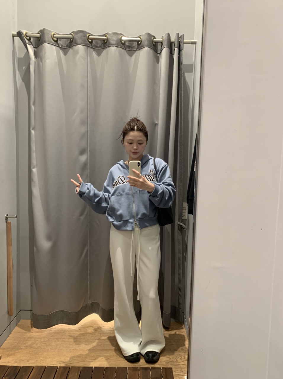 베리 레터링 루즈핏 후드집업 (3col)